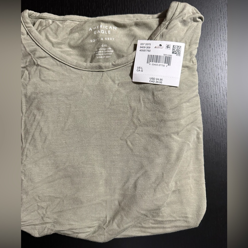 Light sage soft and sexy American Eagle Tee